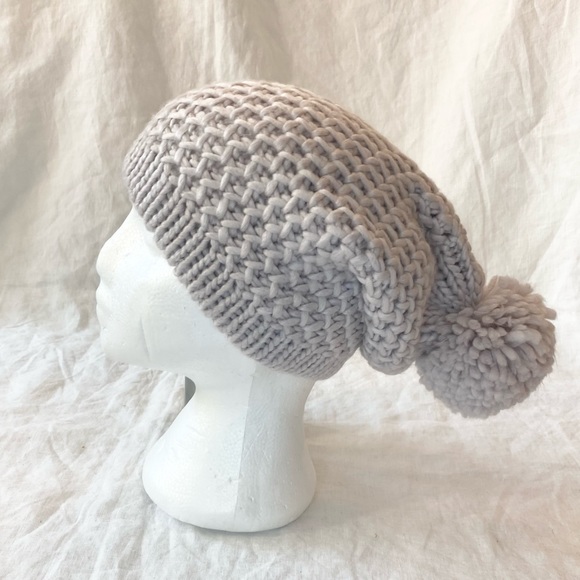 Lord & Taylor Slouching Knit Pom Toque Hat - Picture 7 of 16